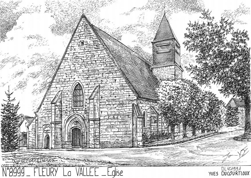 N 89099 - FLEURY LA VALLEE - église
